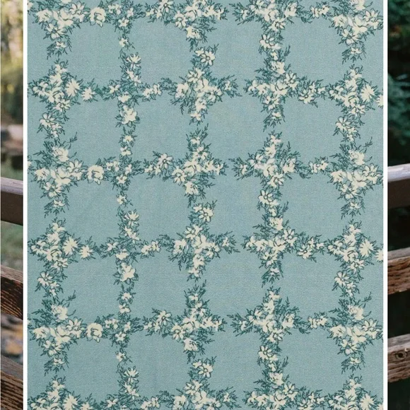 Christy Dawn teal trellis Emma - Picture 2 of 6